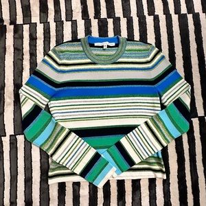 Veronica Beard Sparkle Striped Sweater